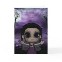 Cute Fun Gothic Fairy 3 Greeting Cards