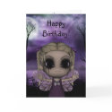 Cute Fun Gothic Fairy Happy Birthday 1 cards