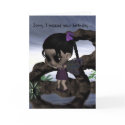 Cute Fun Gothic Fairy Happy Birthday cards