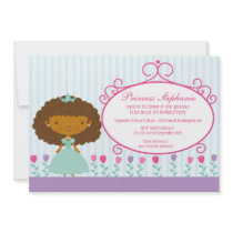 Cute fun princess girl's birthday party invitation