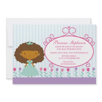 Cute fun princess girl's birthday party invitation zazzle_invitation