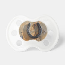 Cute Fun Rustic Western Horseshoe Cowboy Cowgirl Pacifiers