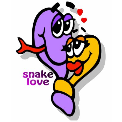 cute  fun snake-love t-shirt by design_girl
