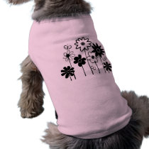 Cute Funky Assorted Flowers With Butterflies Pet Clothing