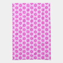 Cute Funky Pink Star pattern kitchen tea towel american mojo kitchen towels