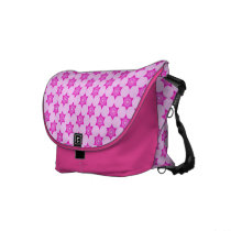 Cute Funky Pink Star pattern messenger bag messenger bags