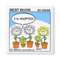 Cute Funny Adoption Cartoon Fridge Magnet