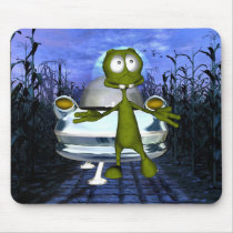 Cute funny Alien In Cornfield 1 Mouse Mat