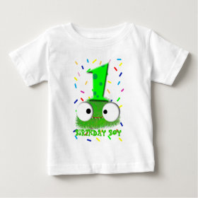 cute funny baby monster first birthday tshirt