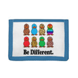 cute funny be different originality ducky ducks trifold wallet