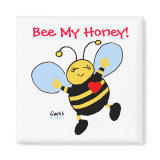 Cute funny Bee My Honey Valentine's Day Magnet magnet