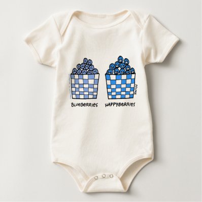 Cute Funny Blueberries Happyberries Baby Outerwear Rompers