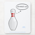 Cute Funny Bowler's Computer Mousepad