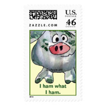 Cute Funny Cartoon Pig Postage postage by zooogle Cute Funny Cartoon Pig Postage postage