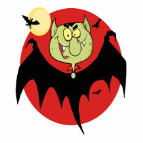 cute funny cartoon vampire bat character photo cutout