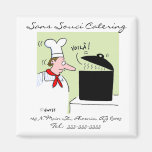 Cute Funny Catering Business Card Magnet