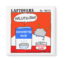 Cute Funny Christian Cartoon Kitchen Magnet
