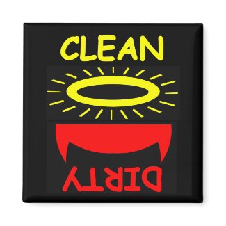 Cute Funny Clean Dirty Dishwasher Magnet magnet