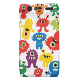 Cute Funny Colorful Monsters Pattern Droid RAZR Case