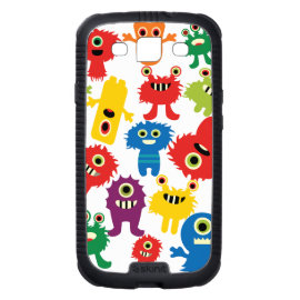 Cute Funny Colorful Monsters Pattern Samsung Galaxy S3 Case