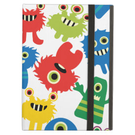 Cute Funny Colorful Monsters Pattern iPad Folio Case