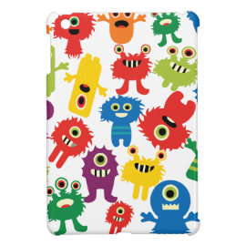 Cute Funny Colorful Monsters Pattern iPad Mini Cover