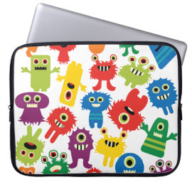 Cute Funny Colorful Monsters Pattern Computer Sleeves