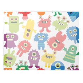 Cute Funny Colorful Monsters Pattern Memo Pad