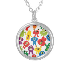 Cute Funny Colorful Monsters Pattern Pendant