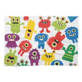 Cute Funny Colorful Monsters Pattern Towels