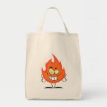 cute funny flame cartoon character bags