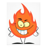 cute funny flame cartoon character custom invites