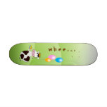 Cute Funny Flying Cow & Cake & Balloons Skateboard