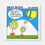 Cute Funny Gardening Cartoon Fridge Magnet