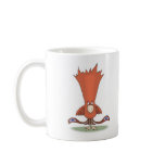 cute funny hair red robin mug