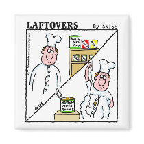 Cute Funny Laftovers Button Mushroom Cartoon Fridge Magnet