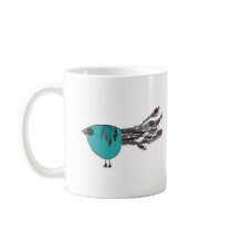 cute funny little peacock coffee mug