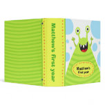 Cute funny monster babys first year binder