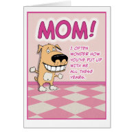 Cute, funny Mother's Day card: Adorable