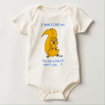 Cute Funny Nutty Squirrel Cartoon Baby Onesie