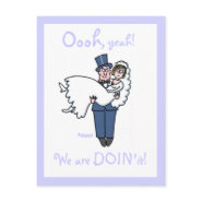 Cute Funny Offbeat Affordable Save-The-Date Card postcard