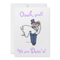 Cute Funny Offbeat Humorous "Save The Date" Custom Invites