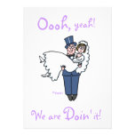 Cute Funny Offbeat Humorous "Save The Date" Custom Invites