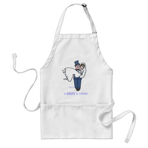 Cute Funny Offbeat Wedding Honeymoon Apron