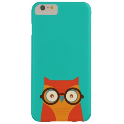 Cute Funny Retro Hipster Owl Thick Framed Glasses Barely There iPhone 6 Plus Case