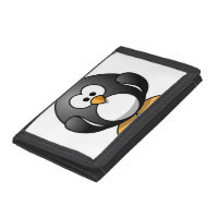 Cute Funny Round Penguin Trifold Wallet