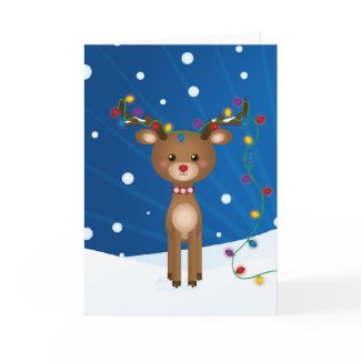 Cute, Funny Rudolph Christmas Card