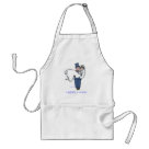 standard_apron - Cute funny sexy offbeat wedding apron declares that the bride (or maybe te whole couple?) is too SEXY to cook!   Great gag gift for a newly married couple.  Or buy one for your new spouse!
