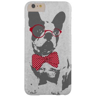 Cute funny trendy vintage animal French bulldog Barely There iPhone 6 Plus Case