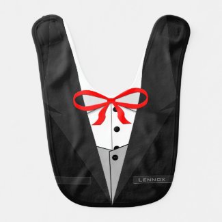 Cute Funny Tuxedo Design Bib